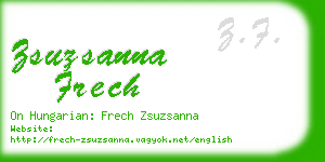 zsuzsanna frech business card